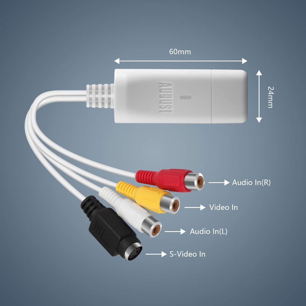 VGB300 Usb Video Capture Card Transfer Vhs Home Video Naar Pc/Windows En Mac Compatibel/S-Video voor Camcorders En Video Recorder