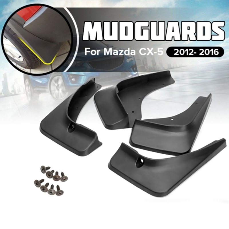 Fit voor Mazda Cx-5 Cx5 Slikranden Flaps Spatlappen Guard Voor Achter Spatborden Splash spatbord Molding 4Pcs