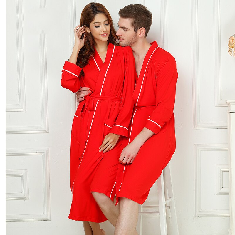 Bamboo Fiber Men Bathrobe Stain Robe Man's Sleepwear Soft Nightgown for Male Pajamas Gown Lounge Wear Nature Bamboo Summer