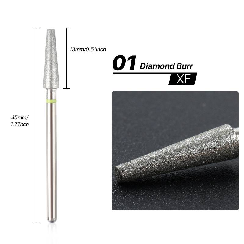 1/2/3/4 Uds. Broca de diamante para uñas, fresas eléctricas rotativas para pedicura, limas para manicura, rebabas para cutículas, herramientas para uñas, accesorios: Rojo