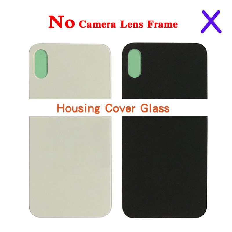 Achterkant van glas voor iphone 8 plus 8g x achterkant behuizing glas batterijklepje achterklep zonder lens of met cameralens