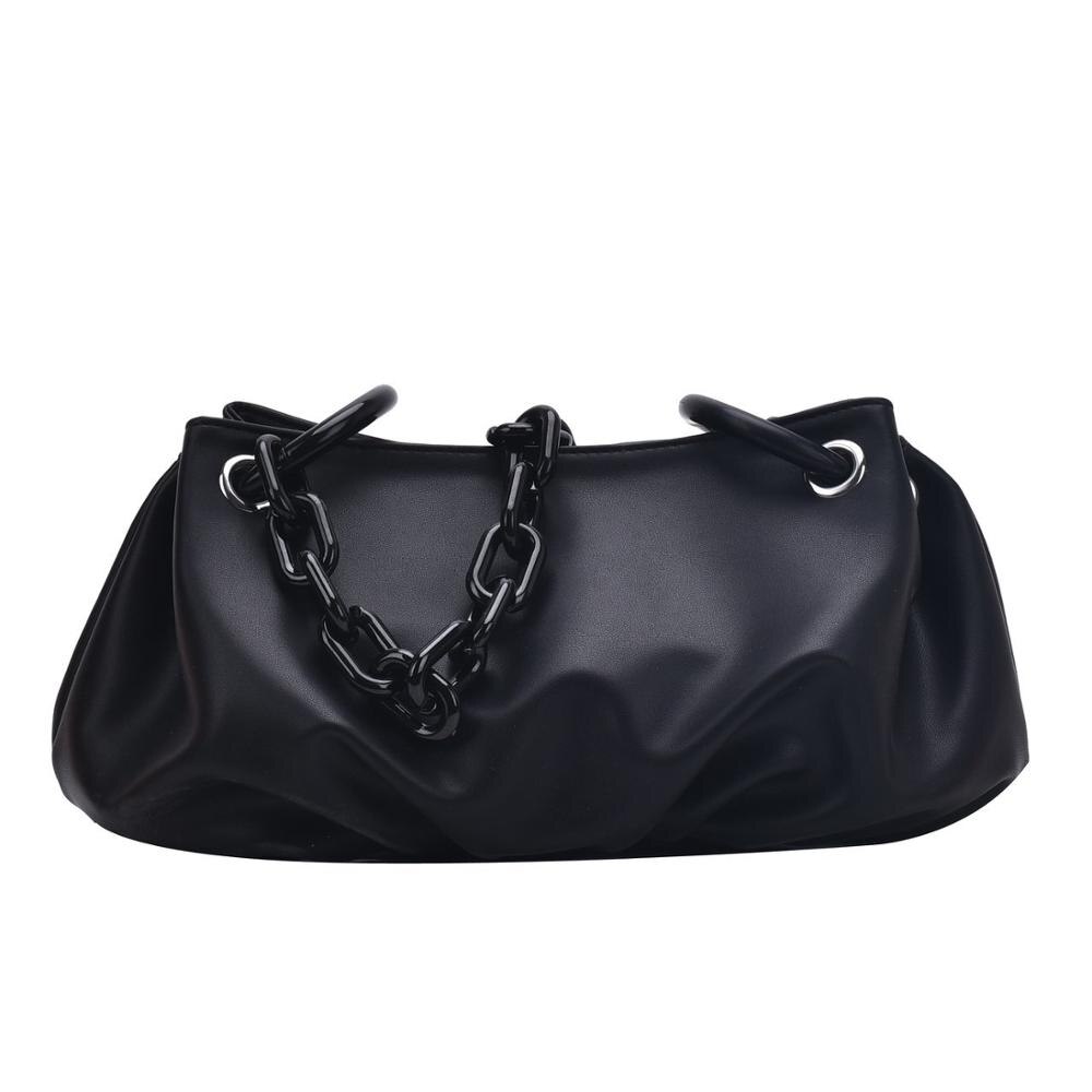 Bolso de hombro de verano para mujer, bolso sencillo de Color liso, bolso de mujer de de , bolso de citas para mujer joven, bolso de diario azul: Black