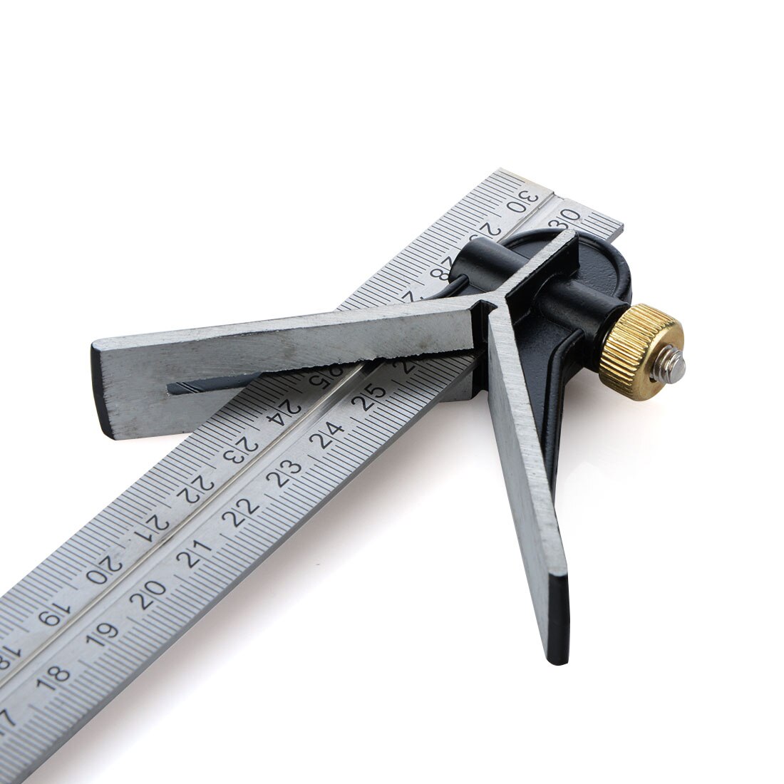 3 Pcs Combination Angle Ruler Measuring Tool Workshop Angle Spirit Level Precise Stainless Steel Combination 12" (300mm)