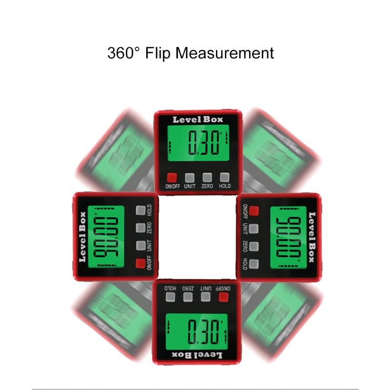 Digital Protractor Inclinometer Level Box Angle Finder Bevel Box w/ Magnet Base
