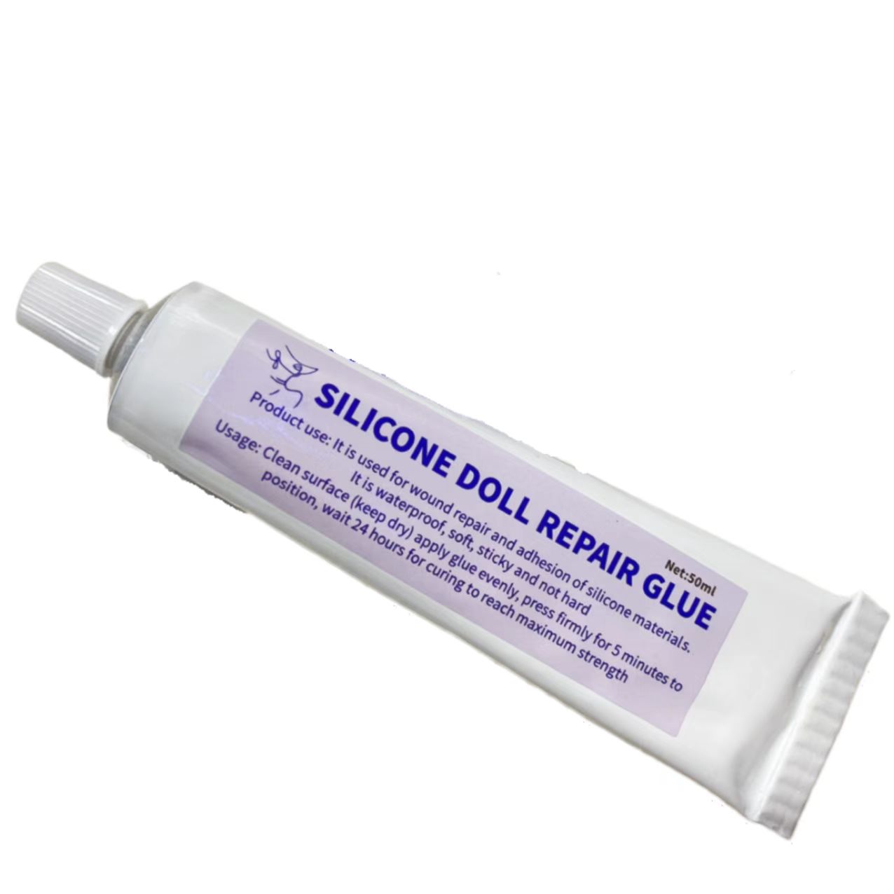 Platin silikone dukke reparationslim, silikone materiale speciallim, soldat kropslim, kan udfylde bindingssprækker, blød , 50ml: Hvid