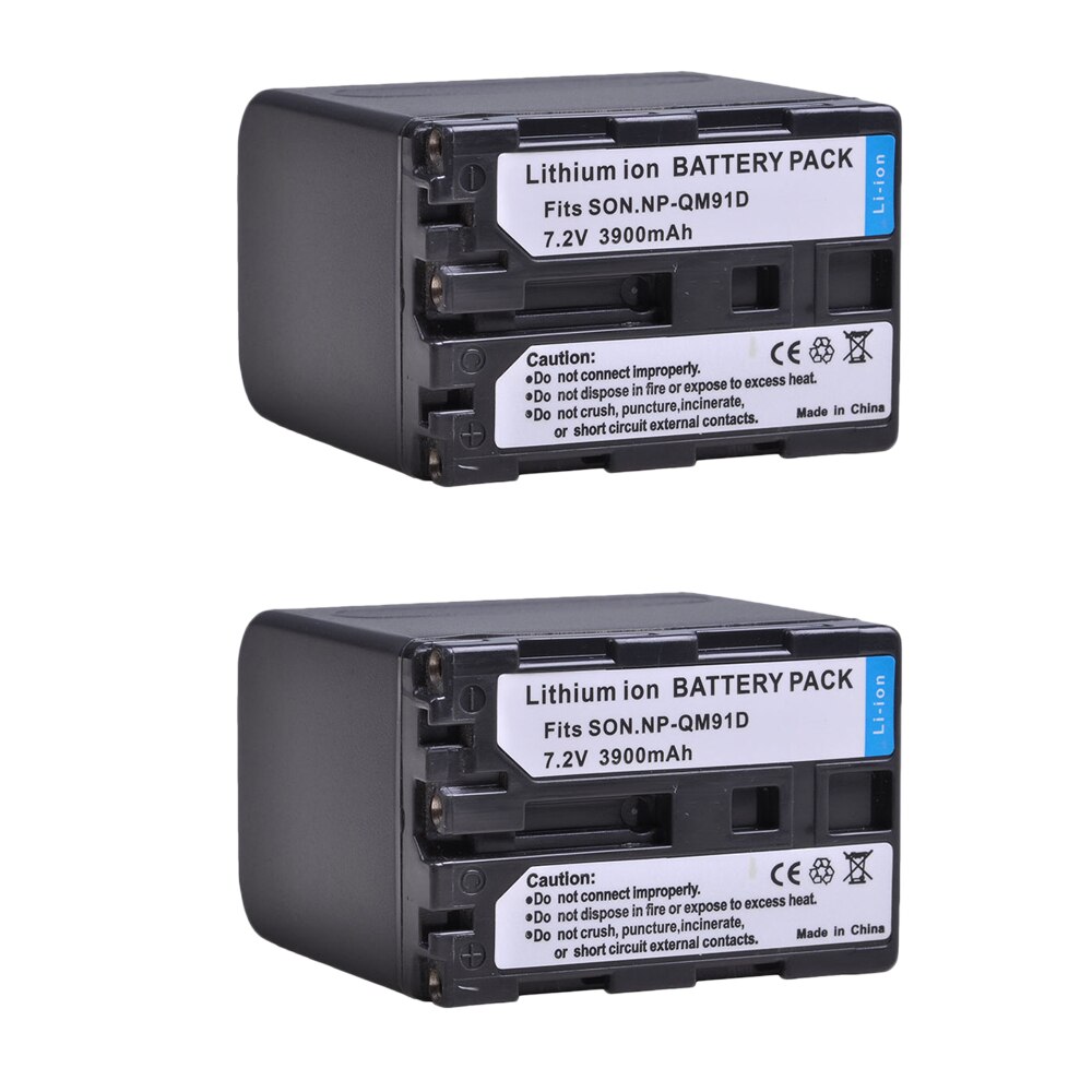 2x NP-QM91D QM91D Li-Ion Batterij Voor Sony CCD-TRV328 338 DCR-DVD300 301 DCR-HC14 DCR-PC105 Als NP-FM50 NP-QM71 NP-FM70 NP-FM90