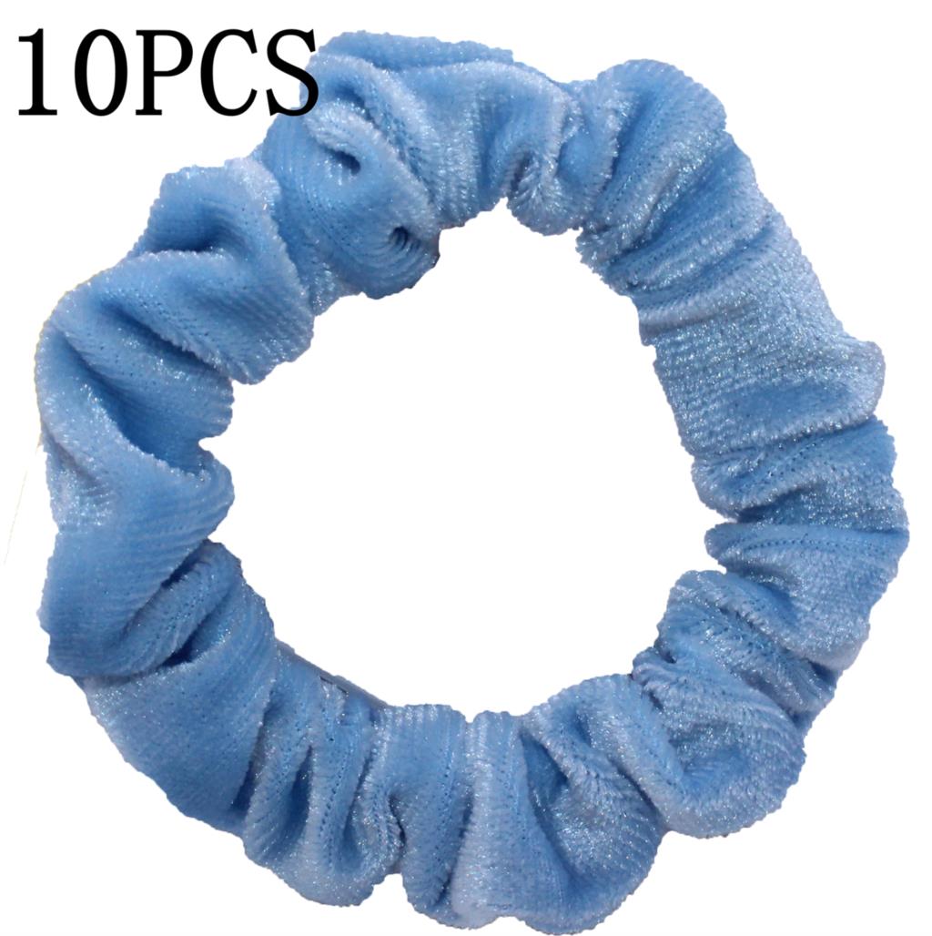 Paquete de Scrunchies del pelo de terciopelo para niña, bandas elásticas para el pelo, conjunto de soporte para cola de caballo, accesorios para el cabello, sólido, sin arrugas, 10/6 Uds./lote