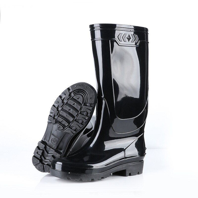 Men's Safety Work Rainboots PVC Waterproof Water Shoes Man Autumn Non-Slip Knee-High Rain Boots