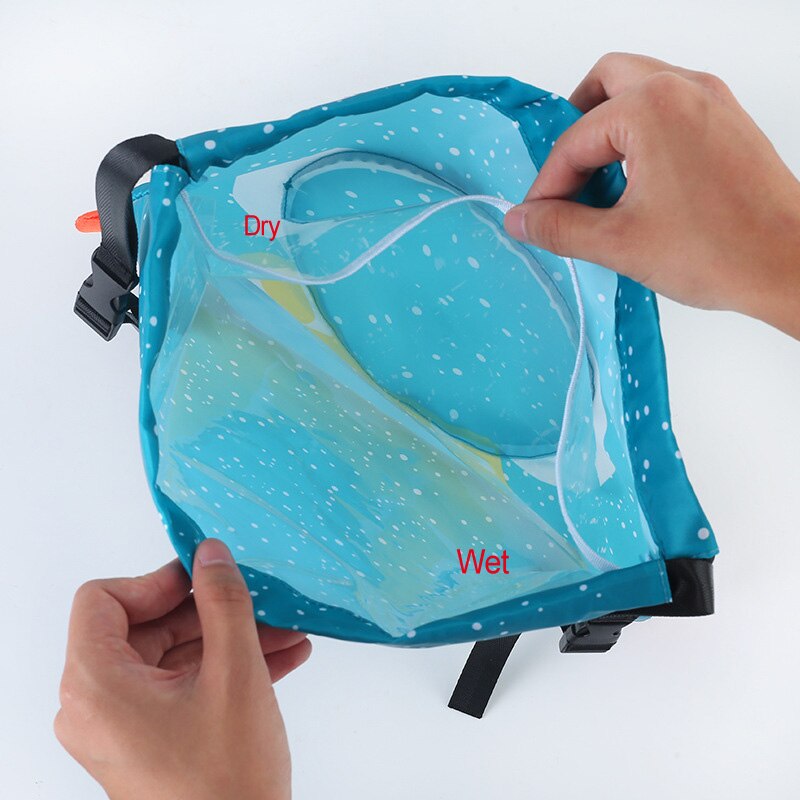 Children Waterproof Backpack Sports Bags Kids Boys Girls Swimming Backpack Combo Dry Wet Bags Camping Pool Beach Outdoor