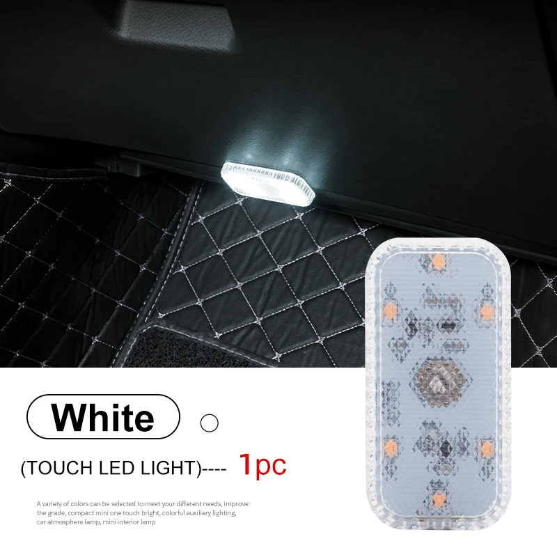 LED Innen Licht Nacht Lampe Magnetische Drahtlose berühren Licht Auto Dach Decke Leselampe für Kofferraum Lagerung Kasten USB Aufladen: dunkel Grau