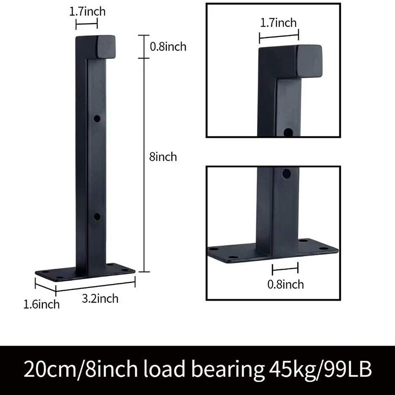 Floating Shelf Brackets,Black Heavy Duty Folding Wall Shelving Metal Shelf Bracket,Wall Shelf Brackets Decorative,4 Pack