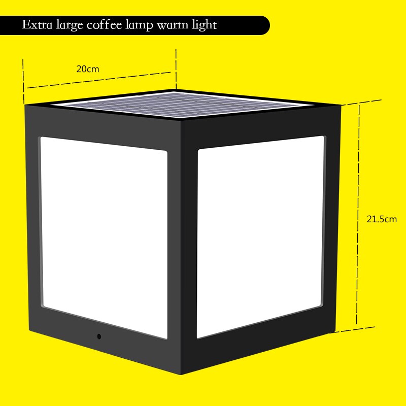 LED Solar Column Headlight Solar Powered Pillar Lamp Outdoor Waterproof Wall Light for Villa Courtyard Landscape Garden Decor: extra large WW