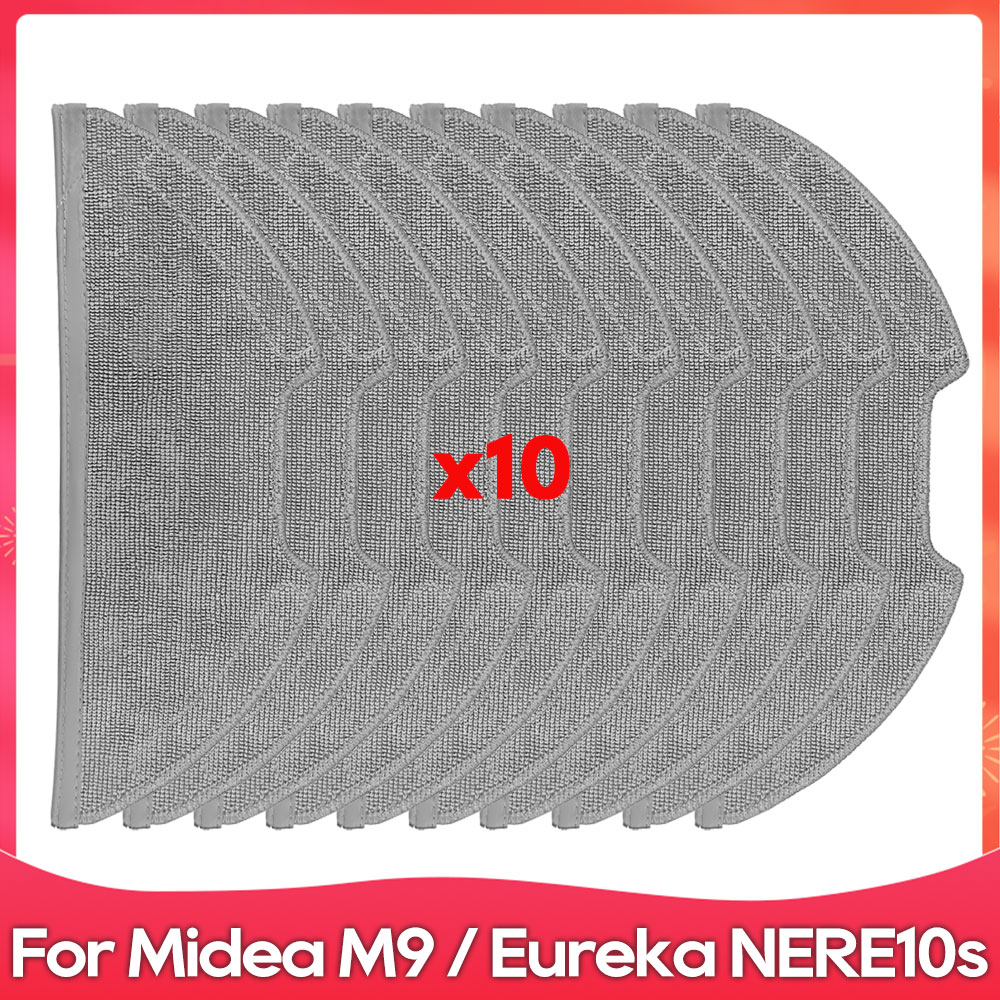 Compatible con ( Midea M9 / Eureka E20 Plus / NERE10s E10S / Obode A8 ) Piezas de Repuesto, Accesorios, Cepillo Principal y Lateral, Filtro, Paño de Mopa.: plum