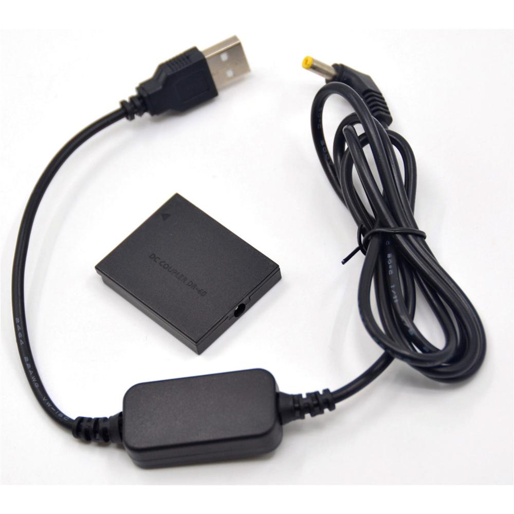 5V adaptador de Cable USB ACK-DC40 + DR-40 DC acoplador NB-6L batería simulada para Canon S90 S95 SX530 SX600 SX610 SX700 SX710