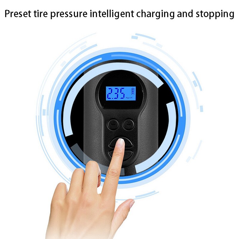 Portable Air Compressor Mini Tyre Inflator Electric Tire Air Pump for Car Bicycle Rechargeable Tyre Pump with LED Light