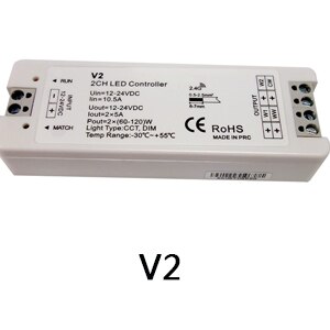 2.4g rf langaton led-kosketuskaukosäätimen himmennin 1ch 2ch 3ch led-ohjain yksiväriselle / värilämpötilalle / rgb led-nauhalle: V2