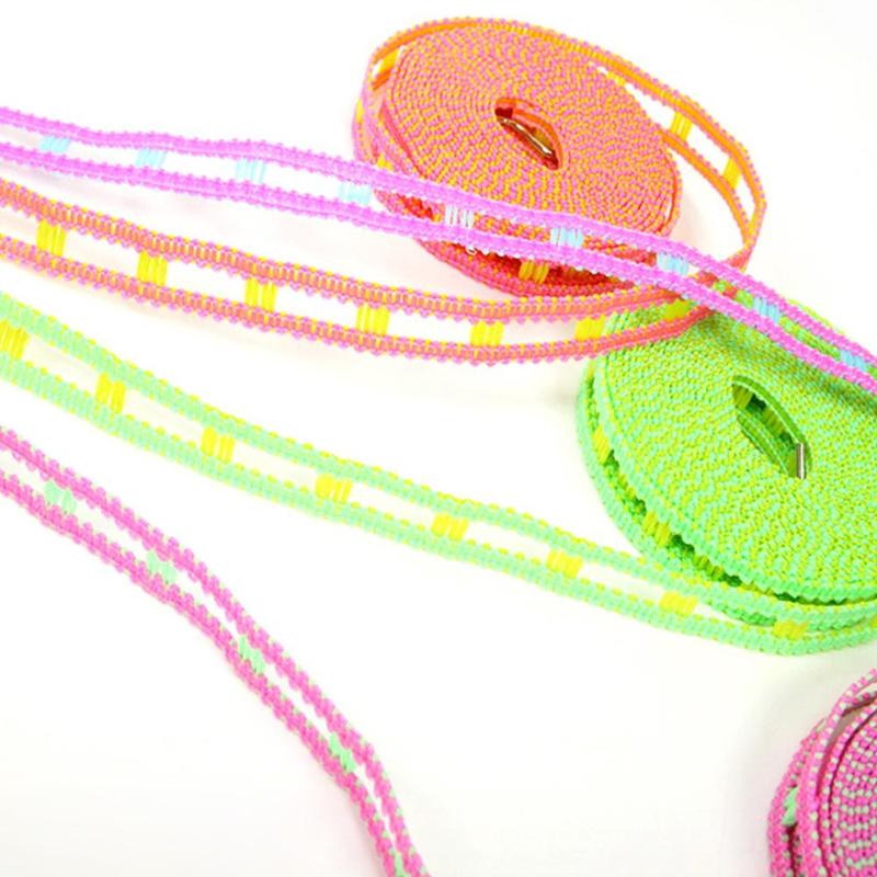 490cm waslijnen, droogrek, touw, droogrek, 4 kleuren, uitschuifbaar rek voor buiten, reizen, kleding,  k3 p 6