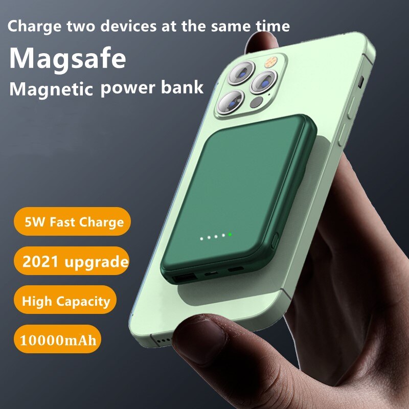 For Magsafe Magnetic Wireless Power Bank Mobile Phone External Battery For iphone 12 mini 13Pro 13 12 Pro Max 10000mAh Powerbank