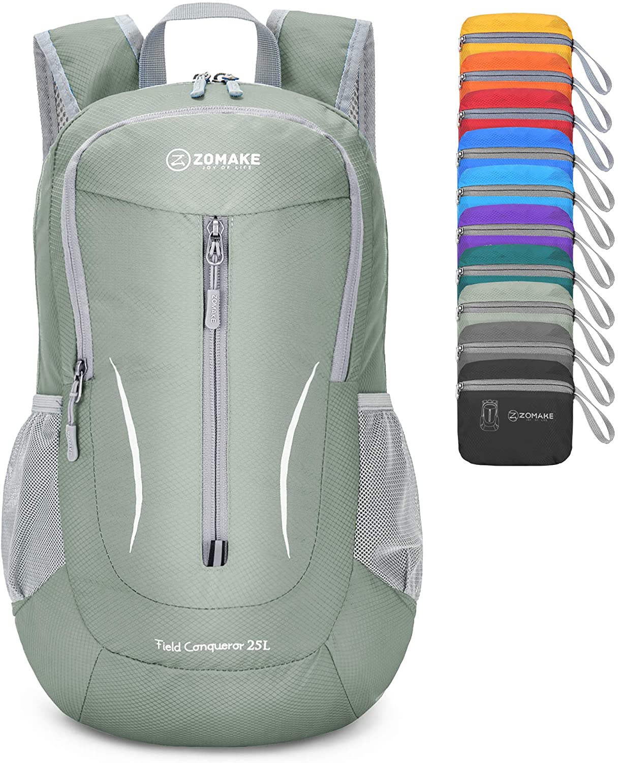 25L Small Water Resistant Rucksack Foldable Travel Daysack for Men Women Outdoor Hiking