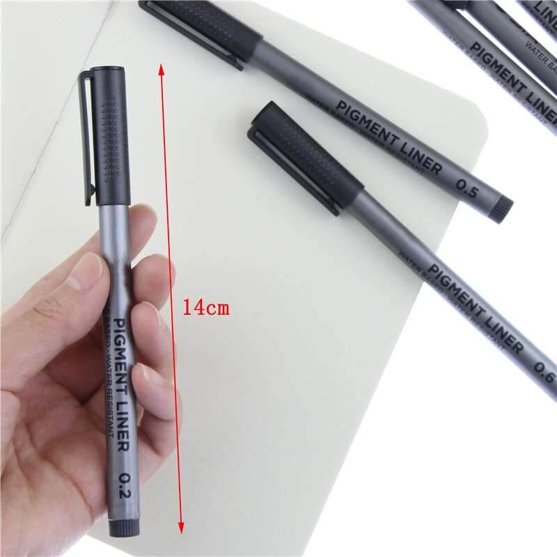 2 Pcs Micron Pen Variety Of Pen Tip Size Micro-line Ultra-fine Ink Pen Permanent Art Mark Comic Cartoon