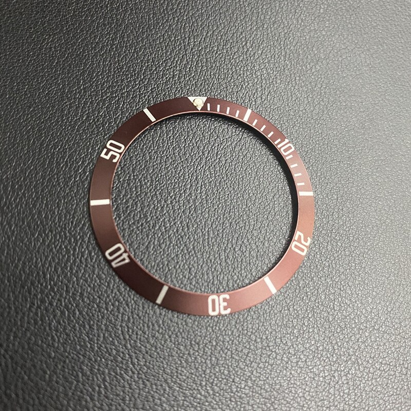 39.8mm sortblåt rødt sølv aluminiumsrammeindsats til 41mm urskive til sort bay heritage urskive tilbehør til udskiftning af ur: Rød