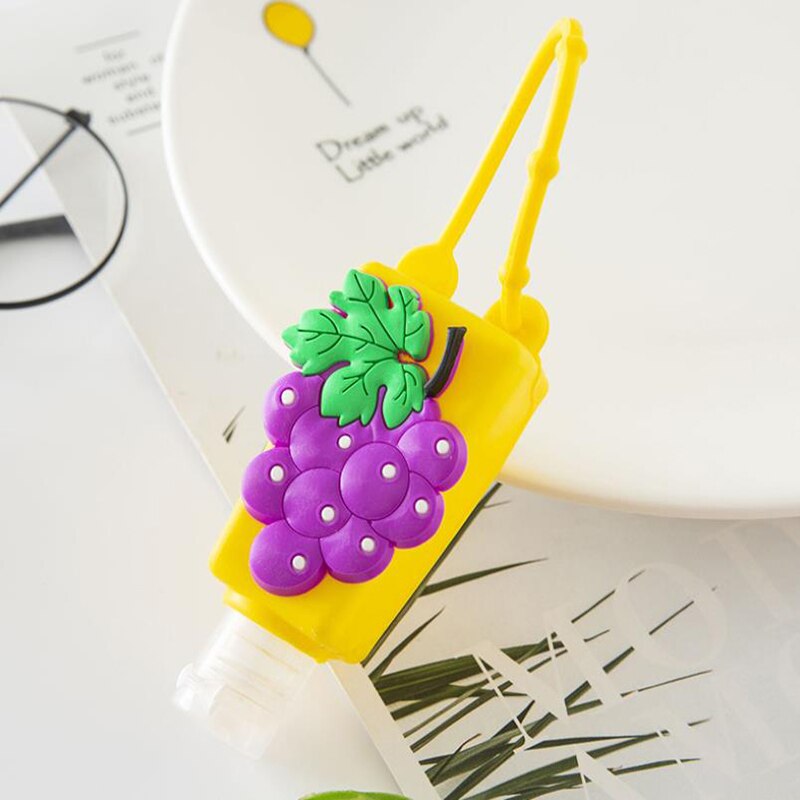 30ML Silicone Hand Sanitizer Holder Travel Portable Safe Gel Holder Hangable Liquid Soap Dispenser Containers Multiple styles: A