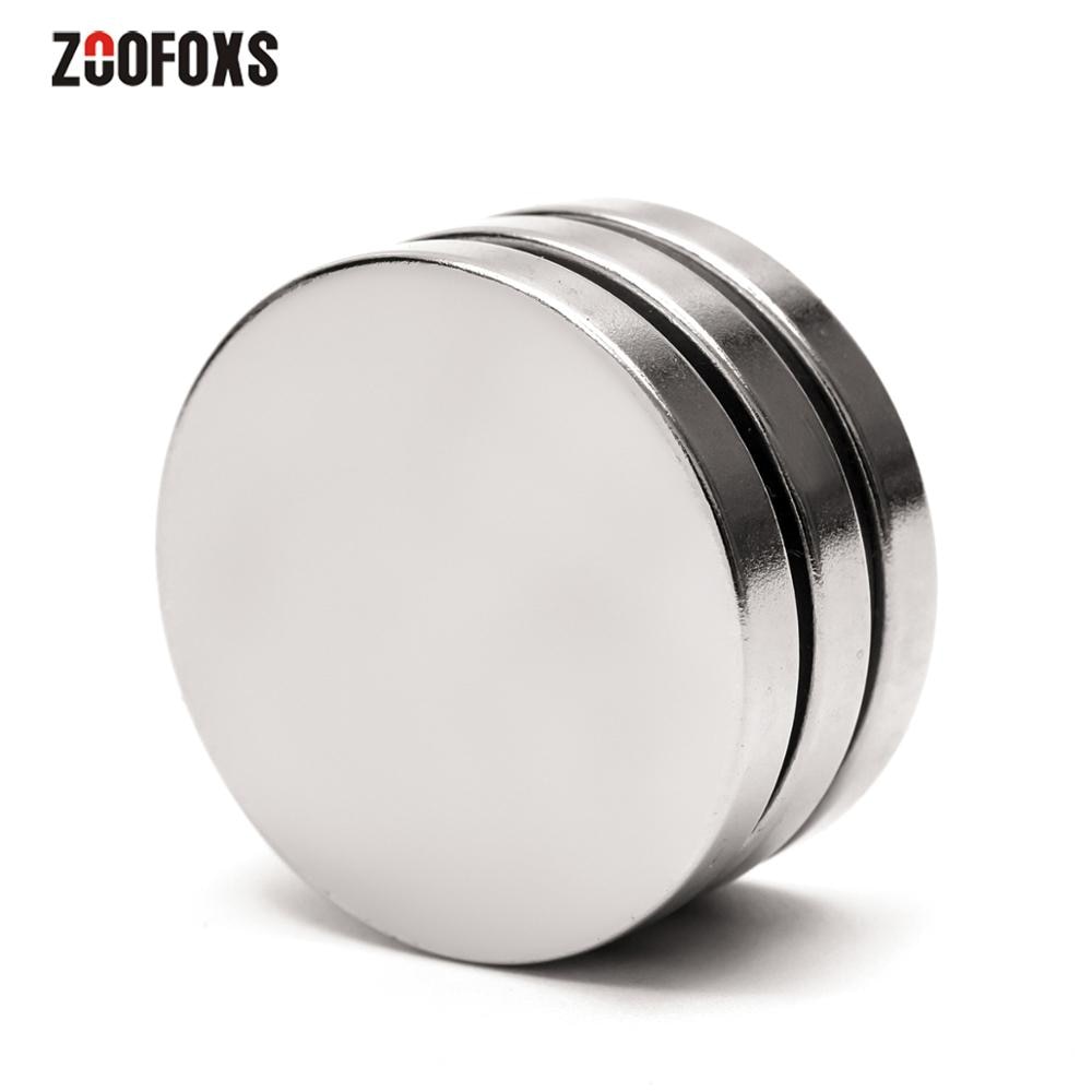 Zoofoxs 2 Stuks 35X5Mm N35 Ronde Disc Neodymium Magneten Permanente Zeldzame Aarde Ndfeb Magneet 35*5Mm