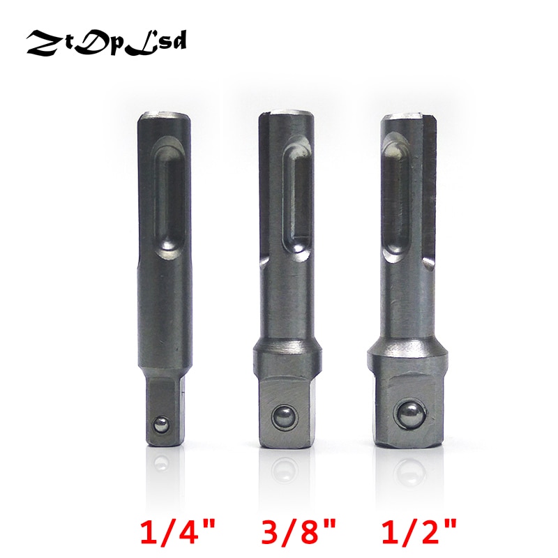 ZtDpLsd-adaptateur de mèche électrique Sds Plus, tournevis de douille, perceuse et mèche de 1/4 "3/8", 1/2 ", adaptateur de prise en acier au Chrome et au Vanadium