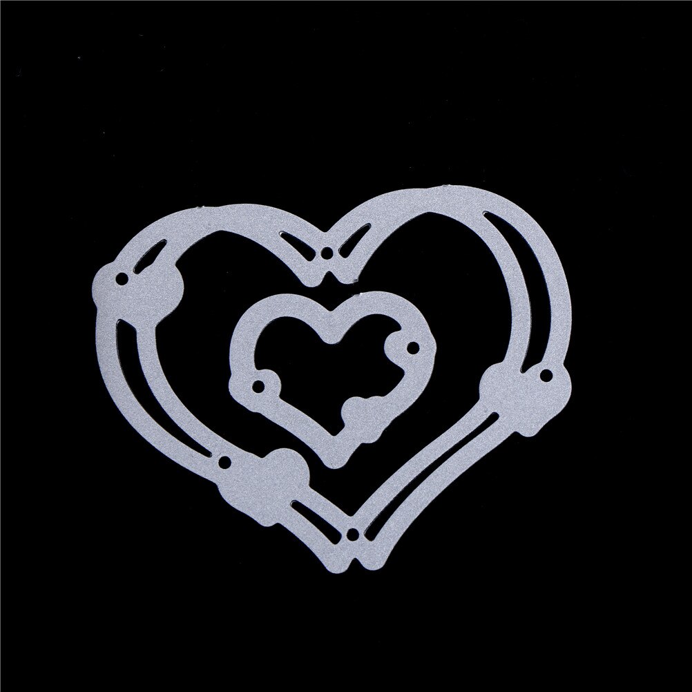 2 stks/partij Embossing Folder Liefde Hart Metalen Stansen Sterft In Scrapbooking Die Cuts Voor DIY Scrapbooking Fotoalbum Decoratieve