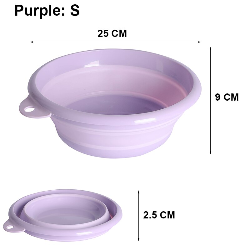 Seau pliable Portable et , bassin pliable pour voyage en plein air pêche Camping, seau de lavage de voiture, 4 tailles: Purple S
