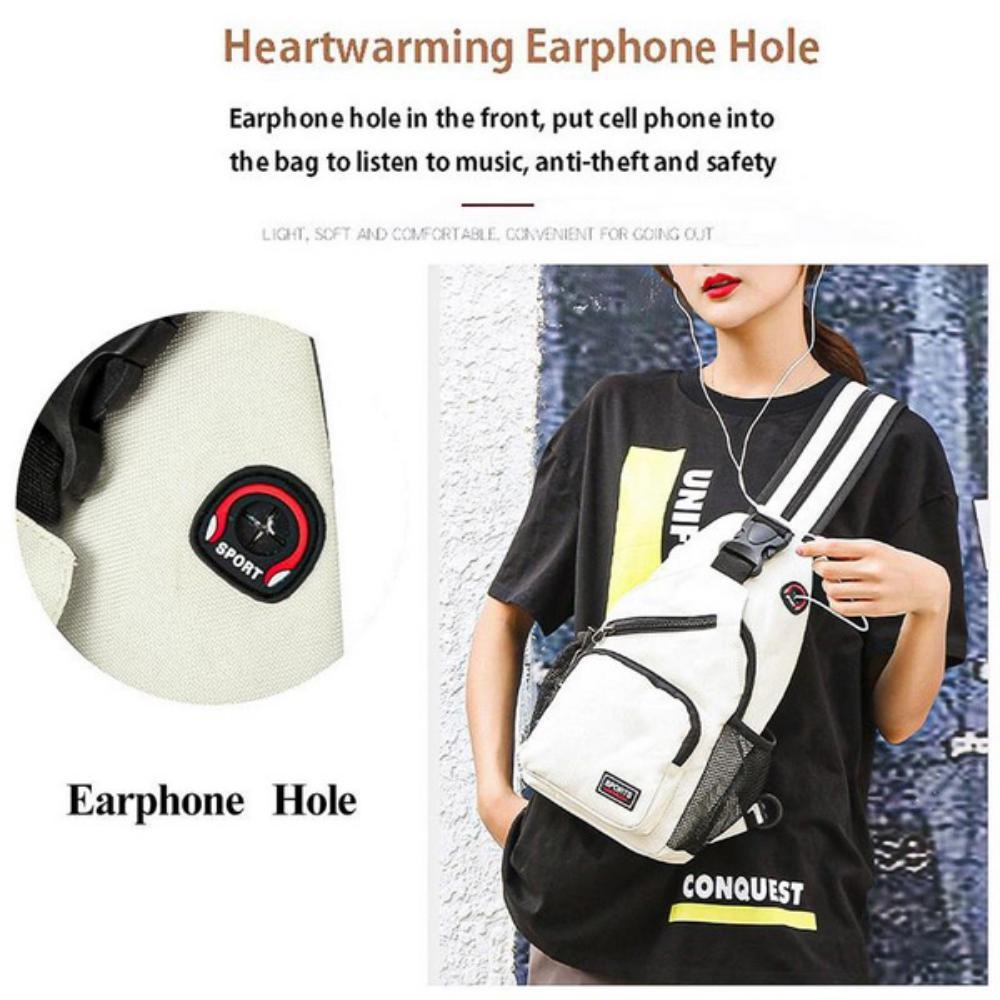 KISMIS 1PC Men Women Chest Bag Shoulder Bag Cross Bag Oxford Cloth Sport Bag Outdoor