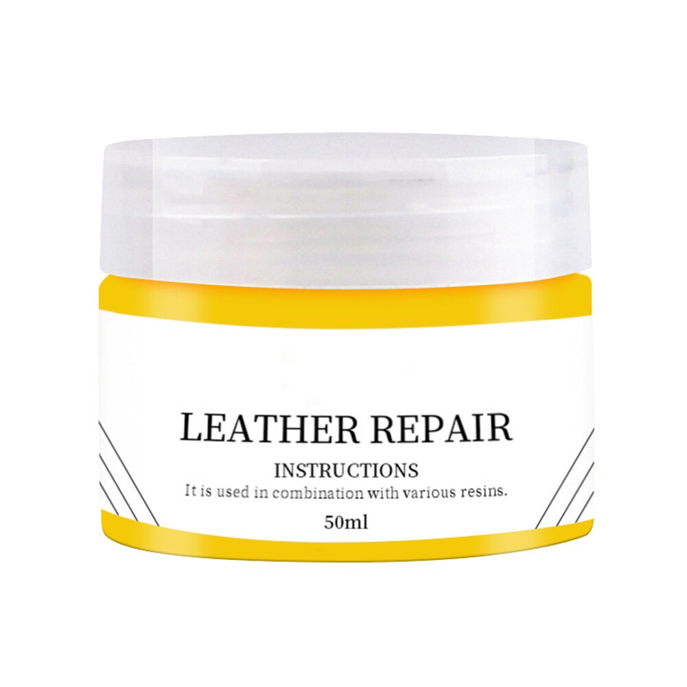Leather Recolor Cream Repair Gel Scratch Remover for Leather Furniture Sofa Bag Shoes Care Cleaning 50ml FP8: Golden