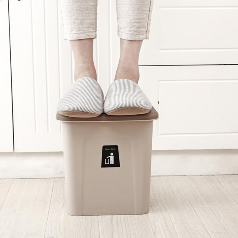 Sliding Lid Trash Can Kitchen Cabinet Door Hanging Trash Garbage Bin Can Rubbish Container Cupboard Hanging Storage Organizer