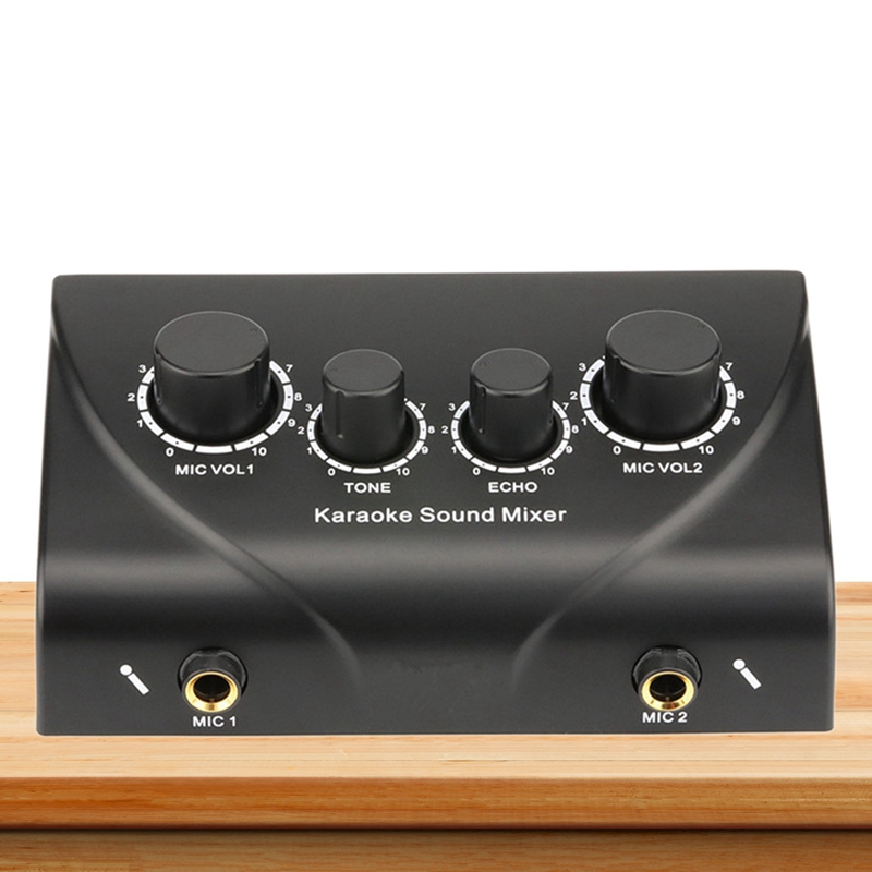 Mixer Home Mini Reverberator Karaoke Pre-Amplifier Microphone Amplifier-US Plug