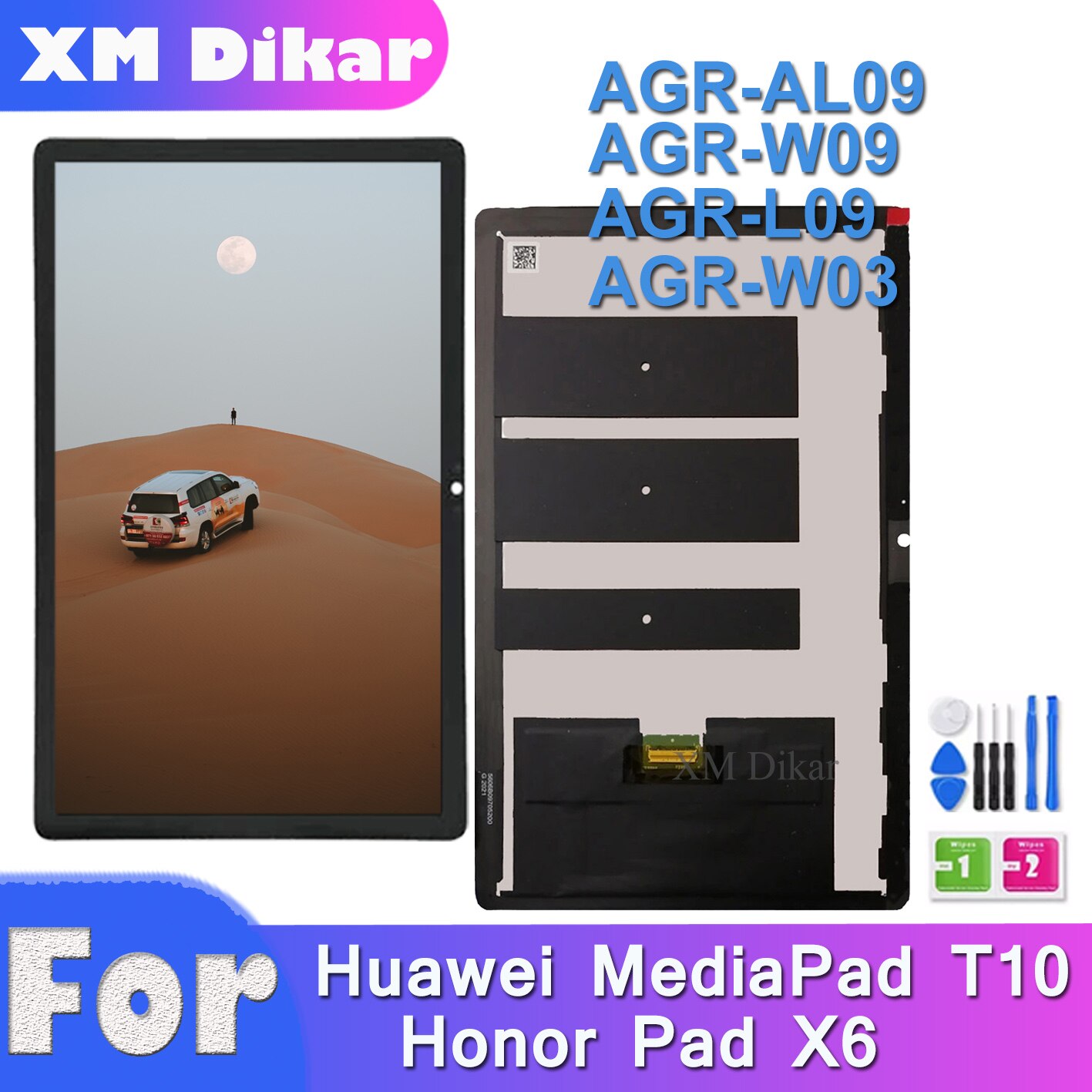 9.7 &quot;LCD dla Huawei MatePad T10 T 10 AGR-L09 AGR-W09 AGR-W03 wyświetlacz dotykowy Digitizer zgromadzenie wymienić na Honor Pad X6