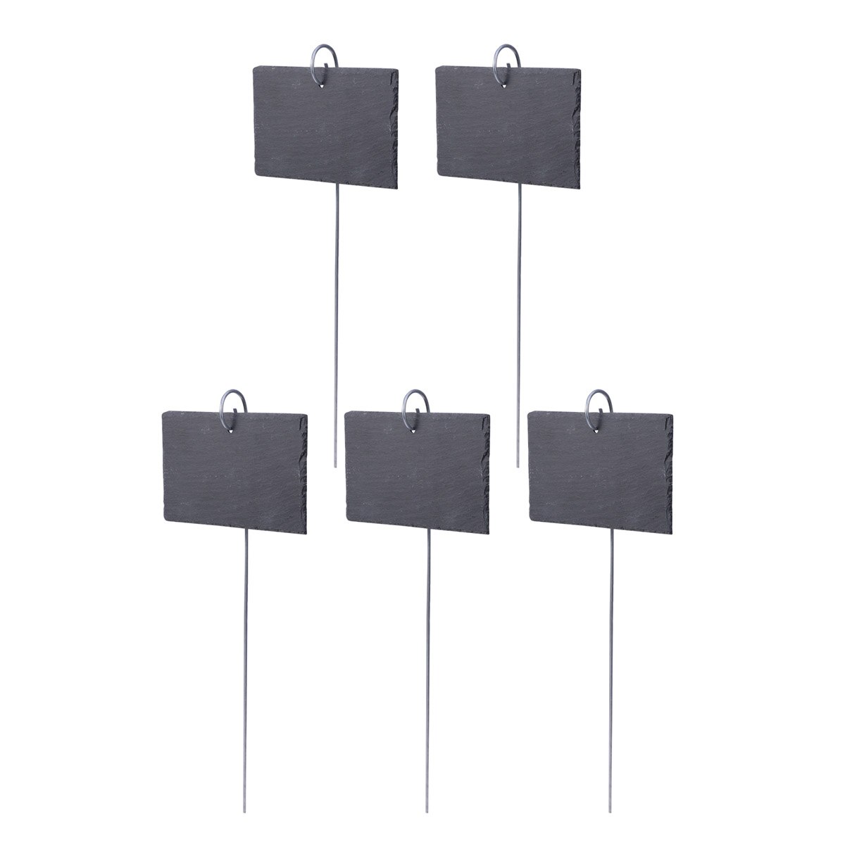 1 Set Slate Gardening Labels Plant Indentifier Display Sign Rectangular Plant Iron Hanging Label Farm Pots Flower Bed A50