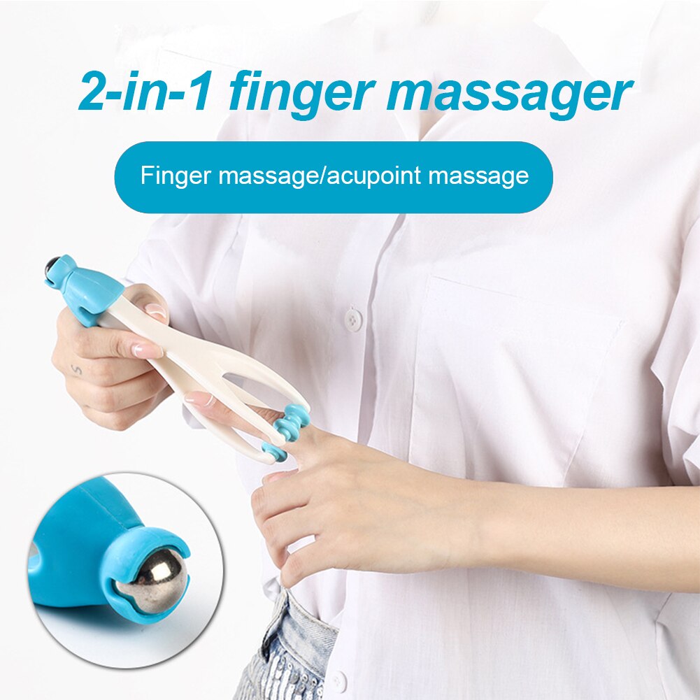 2 In1 Finger Massager Hand Acupuncture Point Knuckle Blood Circulation Massager Rollers Handheld Massager Relaxation Health Care