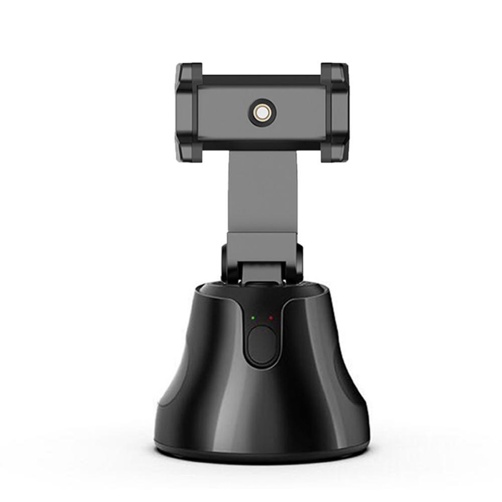 Palo de Selfie para disparo inteligente, portátil, automático, con rotación de 360 °, dispositivo de seguimiento facial, soporte para teléfono con cámara vlog: Black