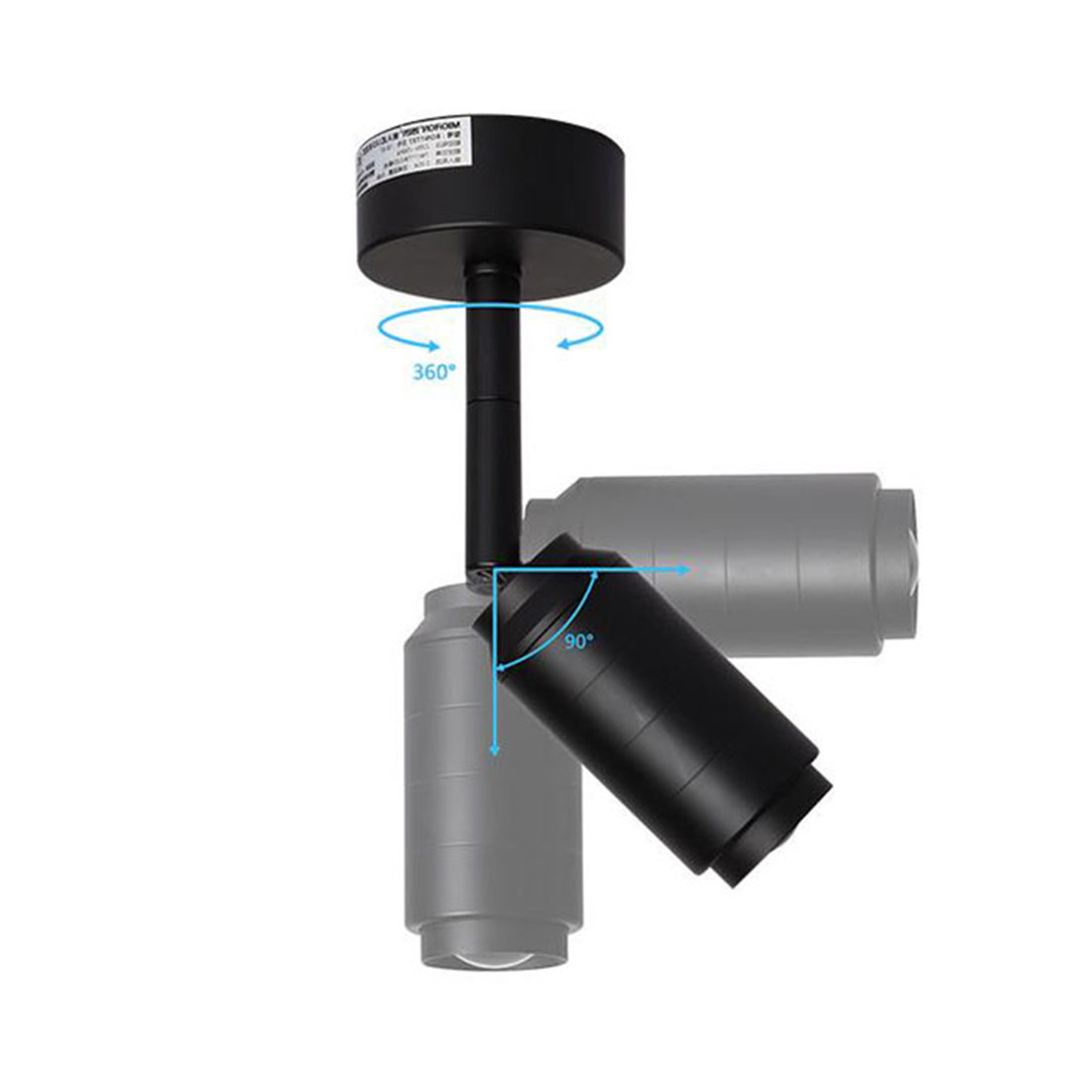 Nowoczesna lampa torowa Zoomable regulowana wiązka kątowa lampa szynowa punktowa odzież buty sklep Powiększenie wystawa galeria lampa reflektory kaczan