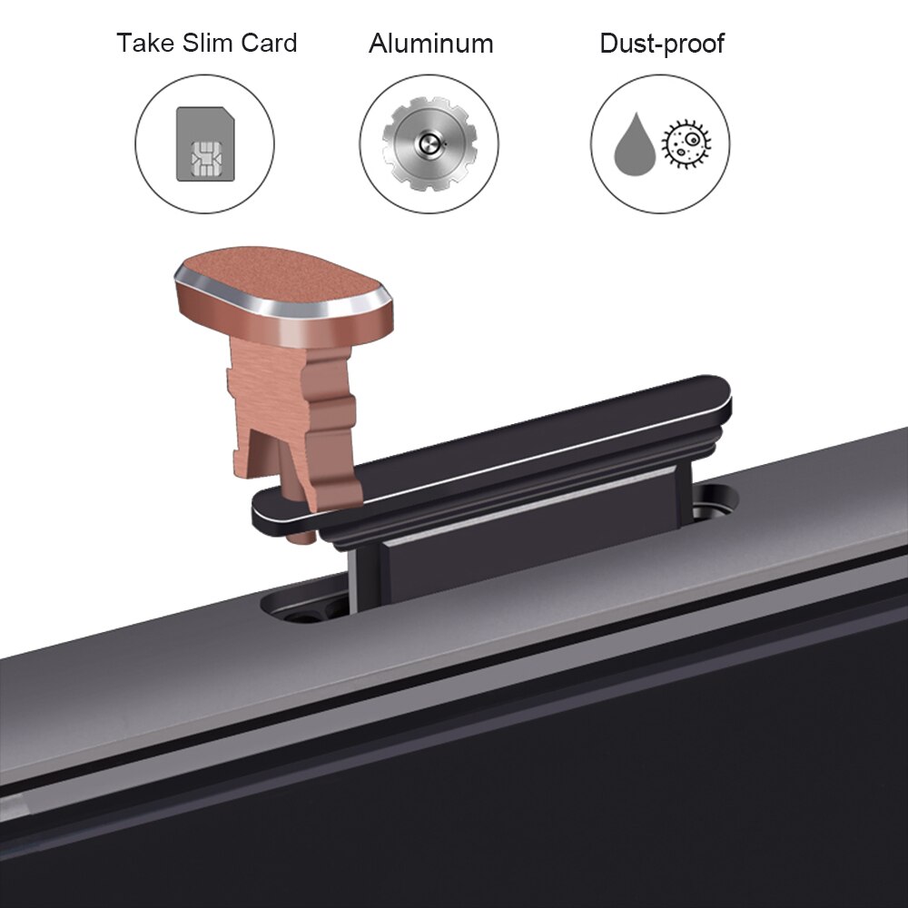 2 in1 Anti Karte Abrufen Karte Stift praktisch Ladung Hafen Für Apfel IPhone X 8 7 6S Plus 6 5S SE 5 Aluminium Legierung Staub Stecker