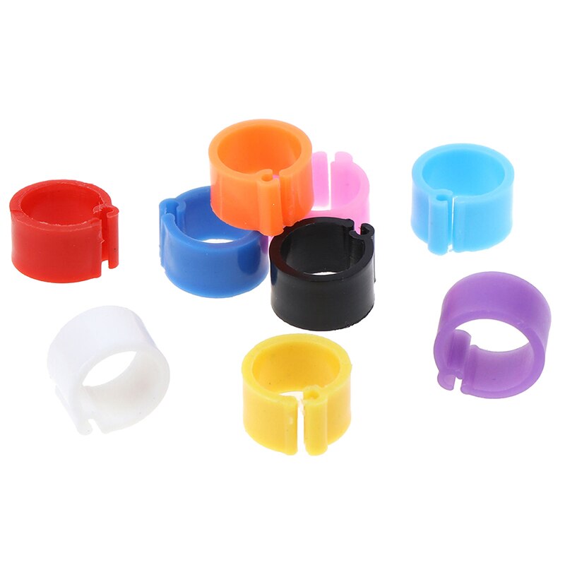 100 stk / parti indre diameter 8mm duer ben fjerkræ due fugle papegøje klip ringe