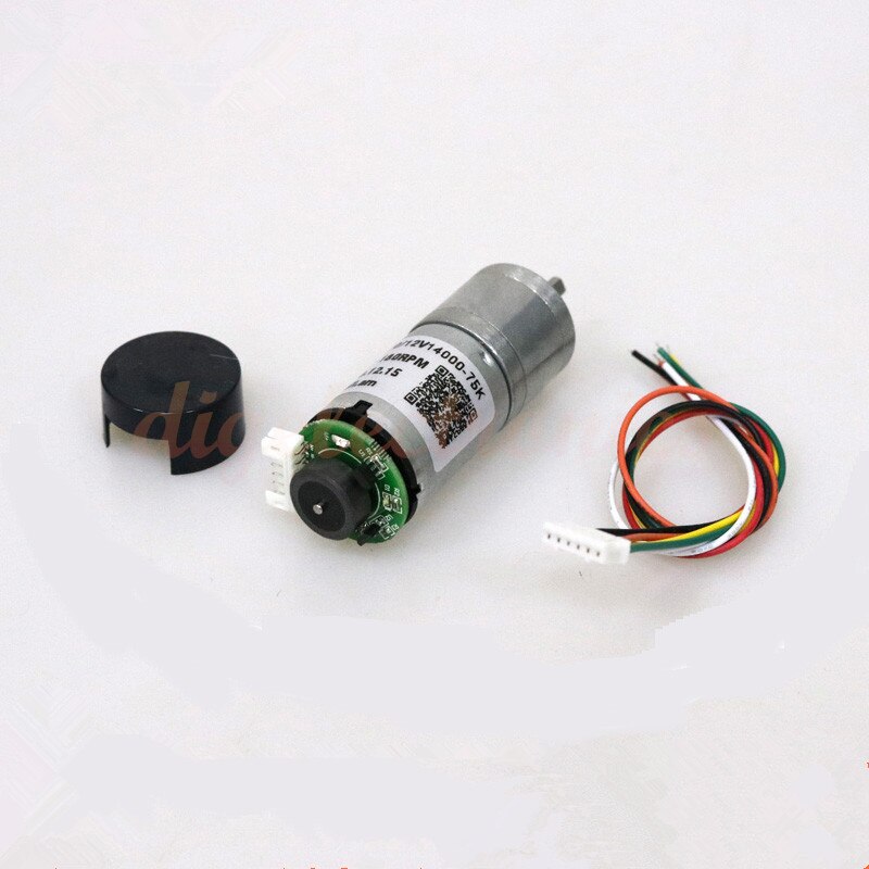 25 / 37mm DC Gear Motor Encoder 9V / 12V High Torque Brushed Geared Hall Sensor Test Speed Motor for Robot Smart Car Toy Model