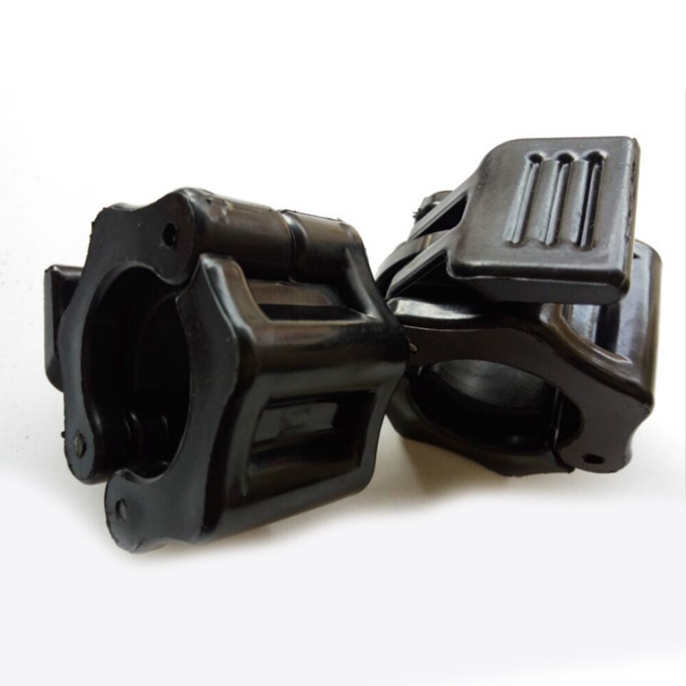 Weight lifting Dumbbell Lockings Body building 2pcs Plastic Bar Lock Gym: Black