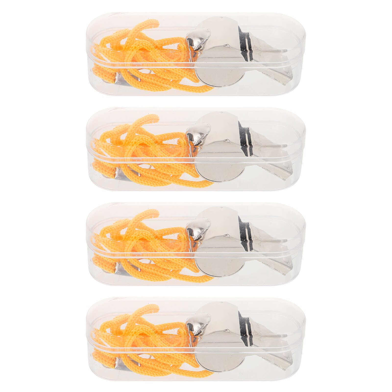 4Pcs Metal Whistle Professional Whistle Portable Whistle for Match Outdoor Sports