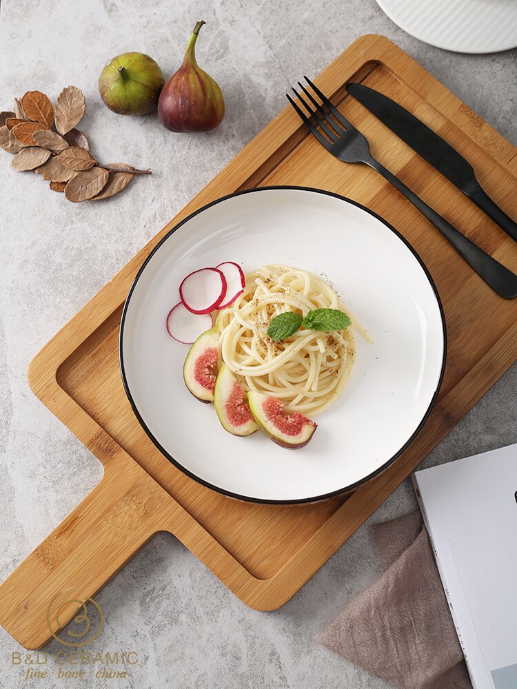 Nordic Dessert Plate Wooden Serving Tray Afternoon Tea Time Coffee Cake Plates Hexagonal Round Desserts Food Organizer Platter