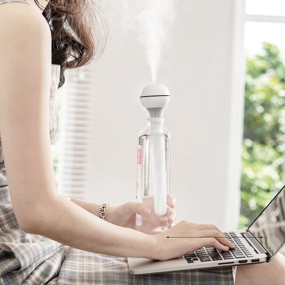 Humidifier Portable Ultrasonic Mist Maker Aroma Diffuser Adjustable Height Donut For Home Office Air Humidifiers USB