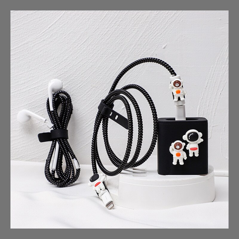 Jeden zestaw ochraniacz kabla do Huawei P40 Pro pokrywa wtyczki ładowania poszycie Sprial kabel ochronny Winder z pudełkiem na słuchawki