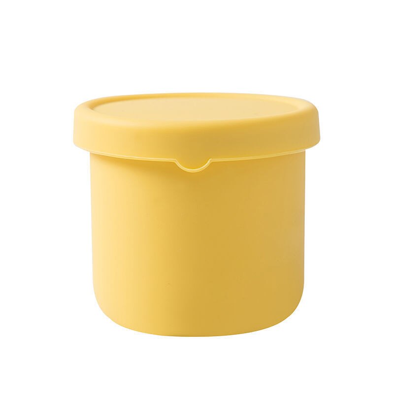 Silicone Lunch box fresh-keeping box Leak-proof Fruit Salad Bowl Microwave Tableware For Women Meal Prep Food Storage Containers: Yellow 250ml