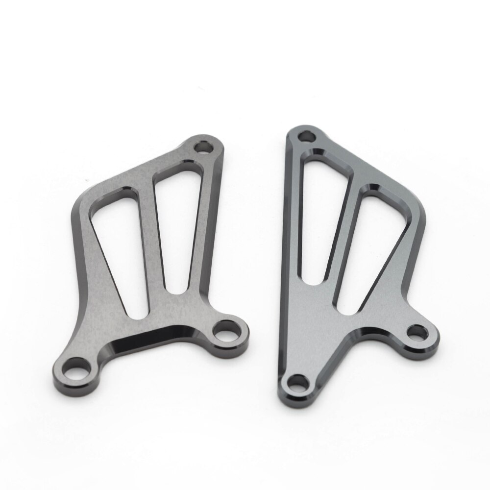 Voor Kawasaki ZX6R Zx 6R 05-08 Cnc Aluminium Motorfiets Achteren Geplaatste Voetsteun Footpeg Pedaal Achter Set Foot Rest accessoires Deel: A pair Wings gray