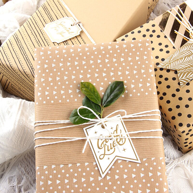 80g Yellow Kraft Paper Flower Rapping Paper DIY Wrapping Paper Student Bag Book Cover Paper Atmosphere Sense
